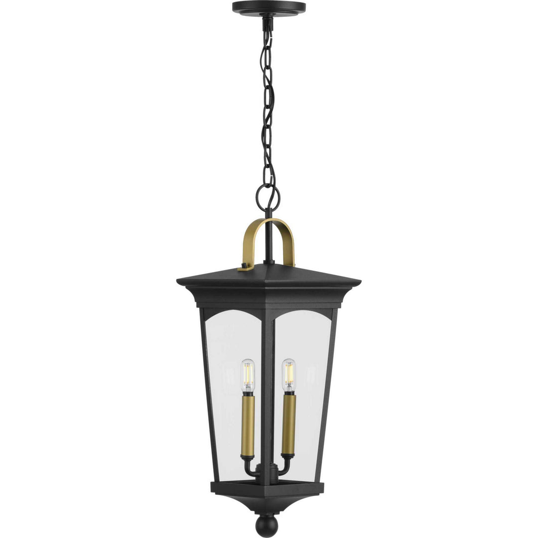 Progress Lighting P550067-031 Chatsworth Two Light Hanging Lantern Outdoor Black