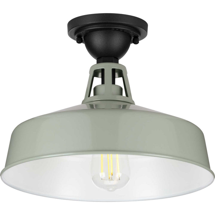 Progress Lighting P550070-079 Cedar Springs One Light Semi Flush Mount Outdoor Bronze / Dark