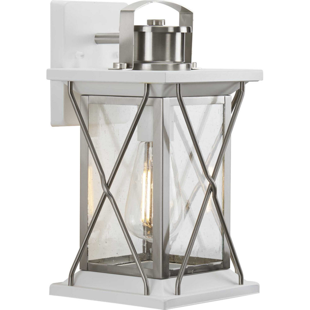 Progress Lighting P560156-135 Barlowe One Light Wall Lantern Outdoor Pewter, Nickel, Silver