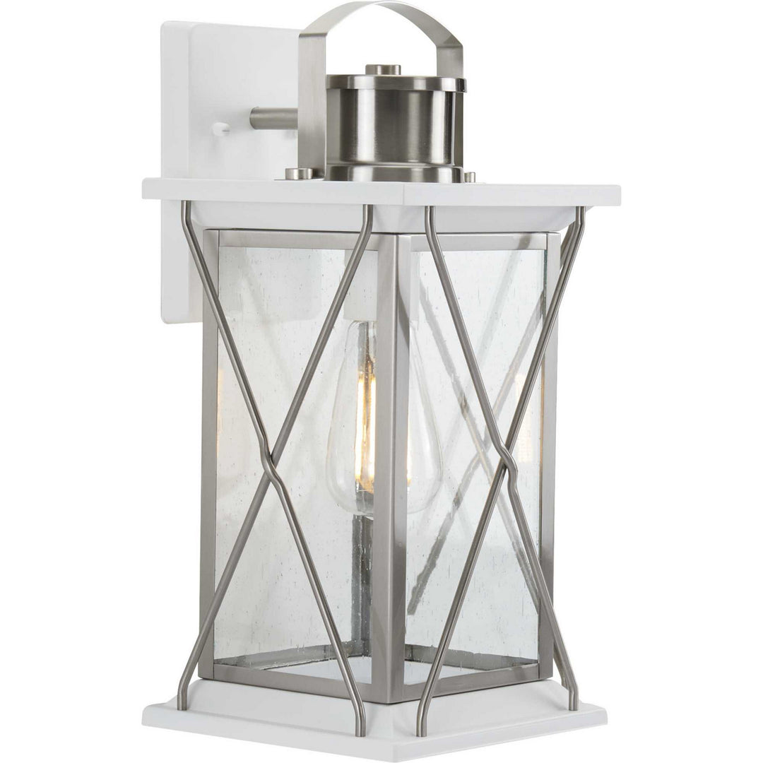 Progress Lighting P560157-135 Barlowe One Light Wall Lantern Outdoor Pewter, Nickel, Silver