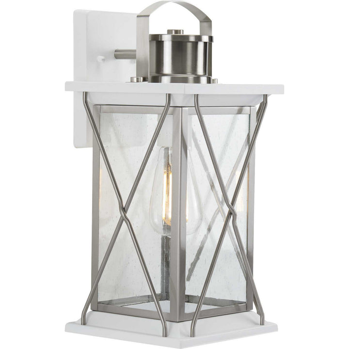 Progress Lighting P560157-135 Barlowe One Light Wall Lantern Outdoor Pewter, Nickel, Silver