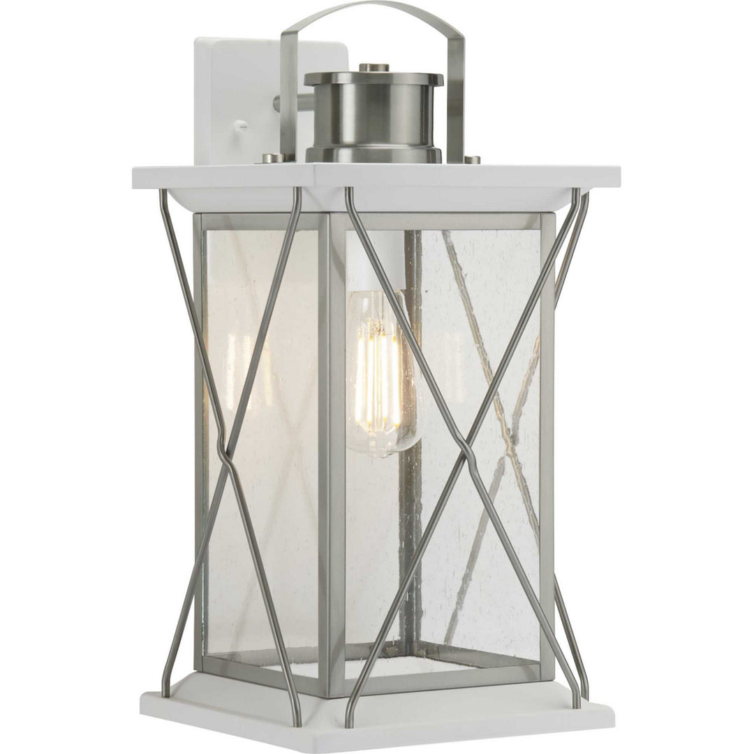 Progress Lighting P560158-135 Barlowe One Light Wall Lantern Outdoor Pewter, Nickel, Silver