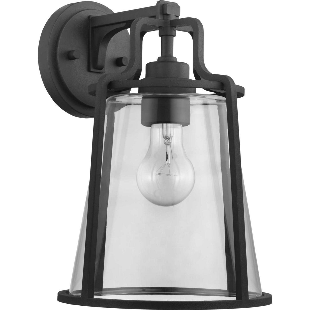Progress Lighting P560185-031 Benton Harbor One Light Wall Lantern Outdoor Black