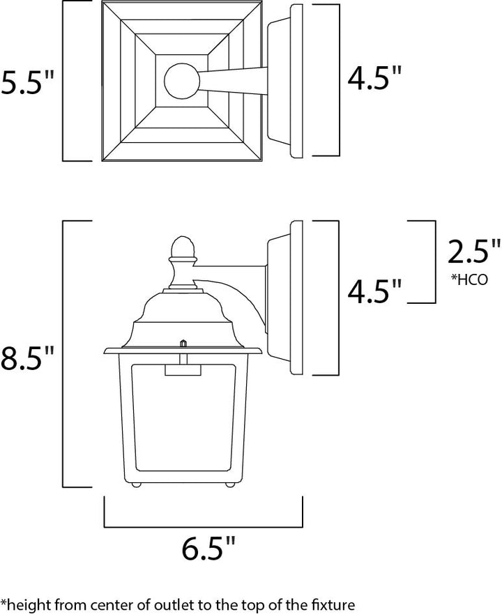 Maxim Lighting 1025WT  Builder Cast Outdoor White