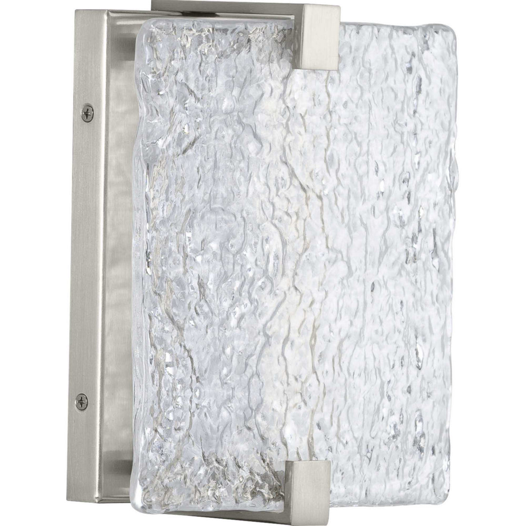 Progress Led Stone Glass P710080-009-30 Wall Light - Brushed Nickel