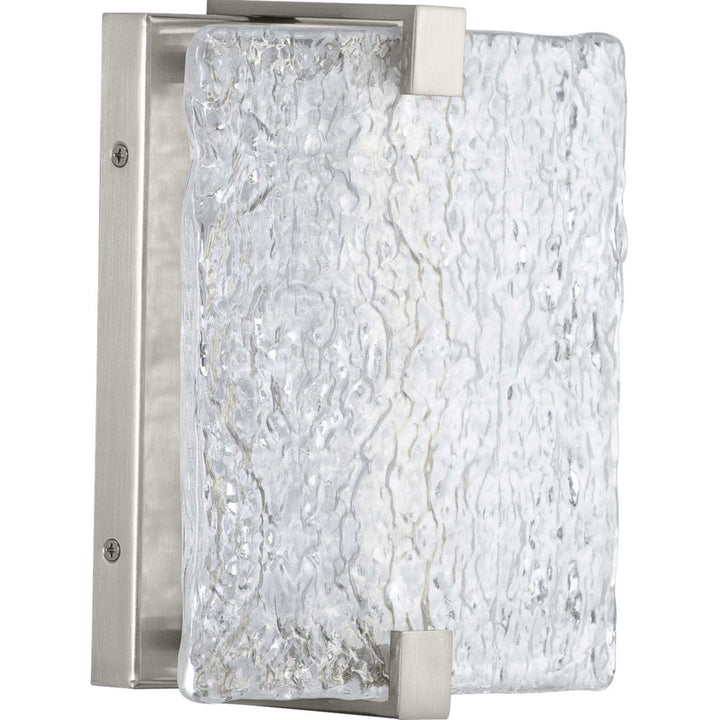 Progress Led Stone Glass P710080-009-30 Wall Light - Brushed Nickel