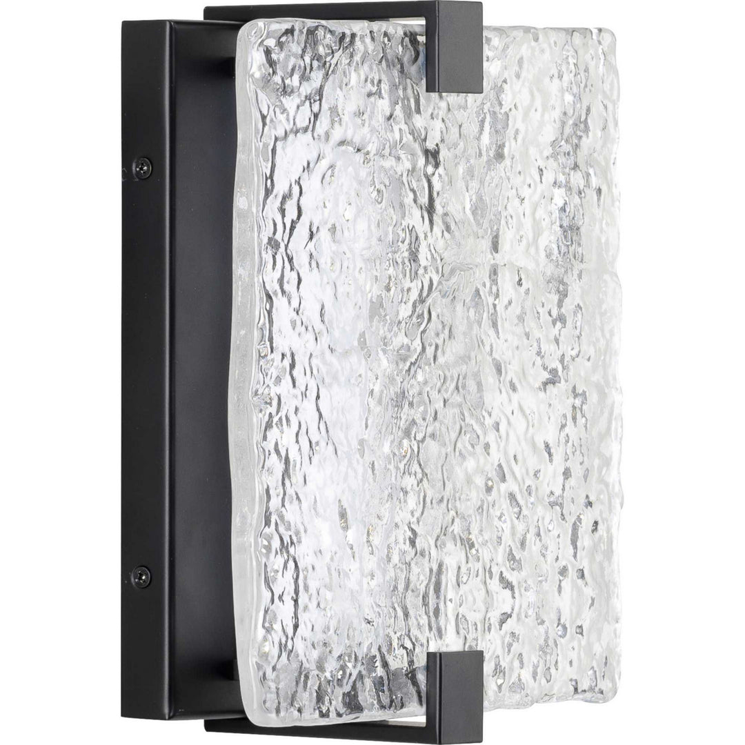 Progress Led Stone Glass P710080-031-30 Wall Light - Black