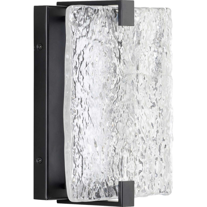 Progress Led Stone Glass P710080-031-30 Wall Light - Black