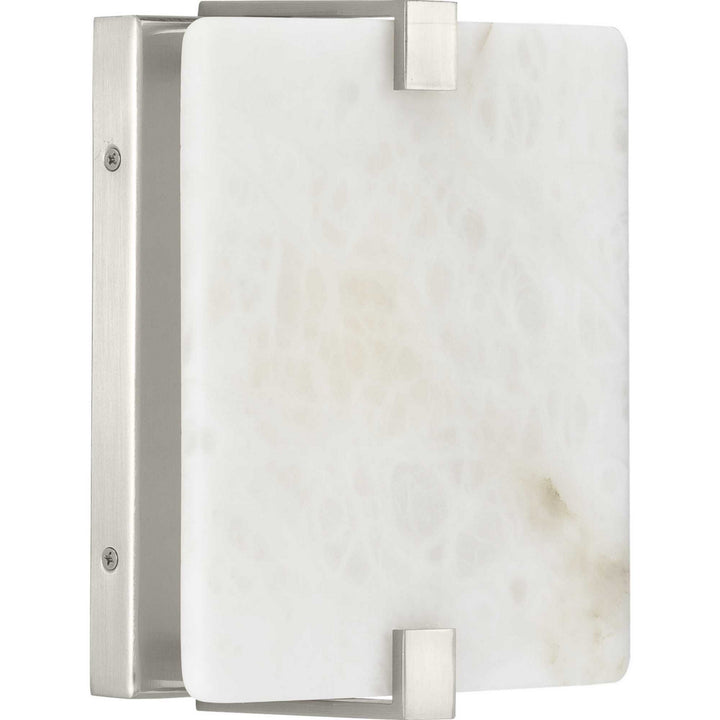 Progress Led Alabaster Stone P710081-009-30 Wall Light - Brushed Nickel