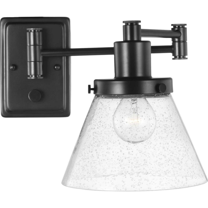Progress Lighting P710084-031 Hinton One Light Swing Arm Wall Lamp Lamp Black