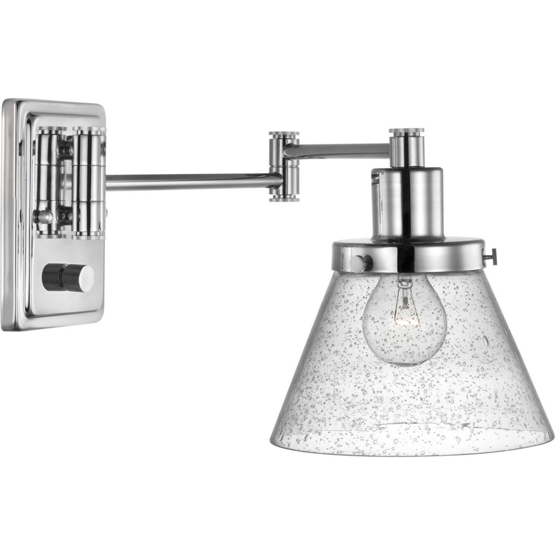 Progress Lighting P710084-104 Hinton One Light Swing Arm Wall Lamp Lamp Polished Nickel