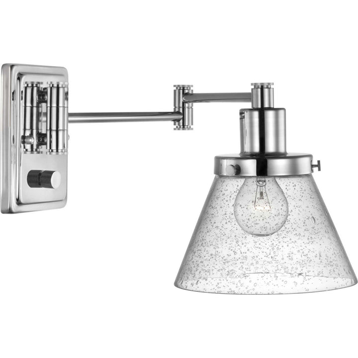 Progress Lighting P710084-104 Hinton One Light Swing Arm Wall Lamp Lamp Polished Nickel