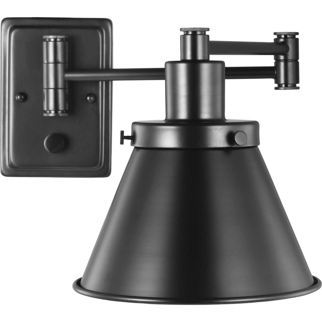 Progress Lighting P710085-031 Hinton One Light Swing Arm Wall Lamp Lamp Black
