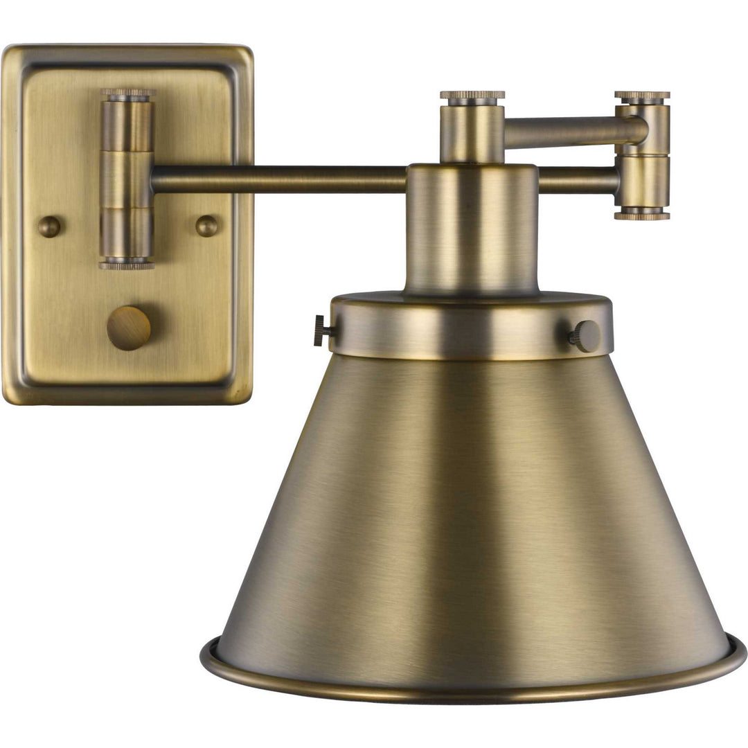 Progress Lighting P710085-163 Hinton One Light Swing Arm Wall Lamp Lamp Brass