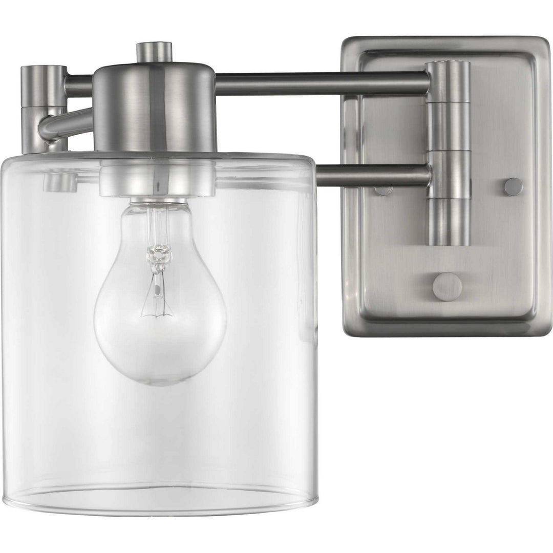 Progress Lighting P710086-009 Milner One Light Swing Arm Wall Lamp Lamp Pewter, Nickel, Silver