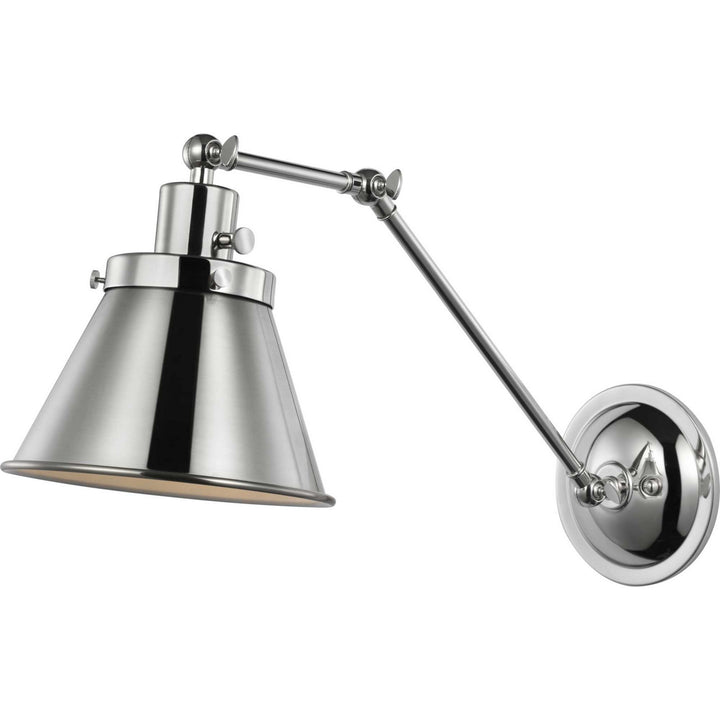 Progress Lighting P710095-104 Hinton One Light Swing Arm Wall Lamp Lamp Polished Nickel