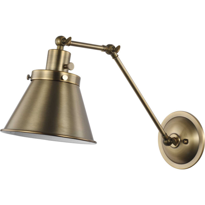 Progress Lighting P710095-163 Hinton One Light Swing Arm Wall Lamp Lamp Brass