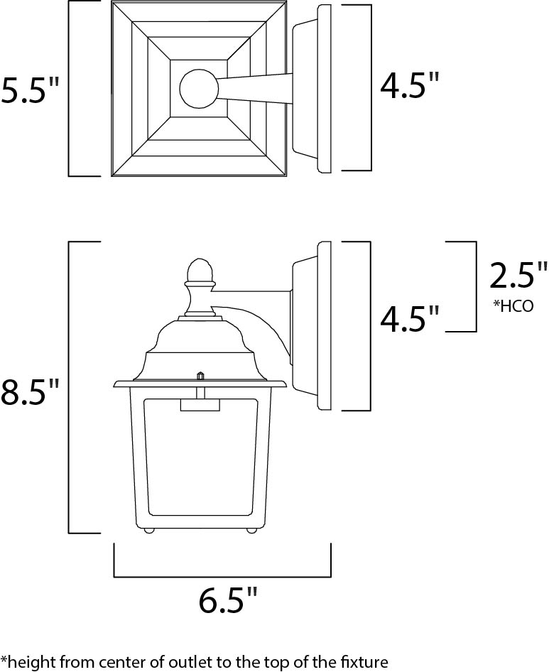 Maxim Lighting 1025RP  Builder Cast Outdoor Rust Patina