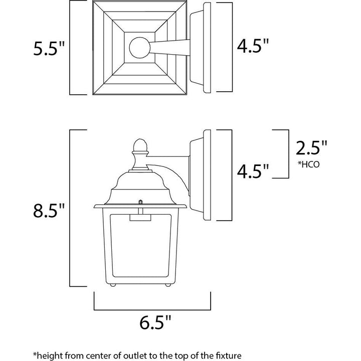 Maxim Lighting 1025PE  Builder Cast Outdoor Pewter