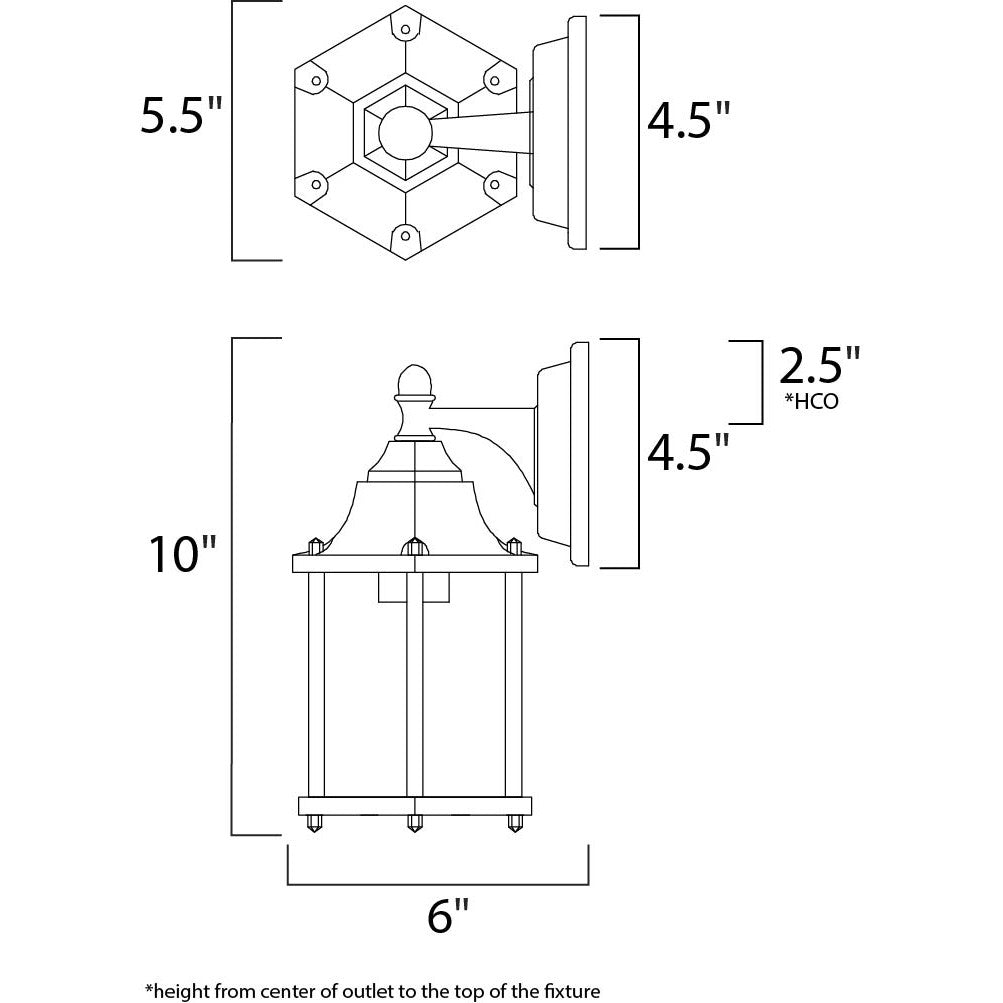 Maxim Lighting 1026RP  Builder Cast Outdoor Rust Patina