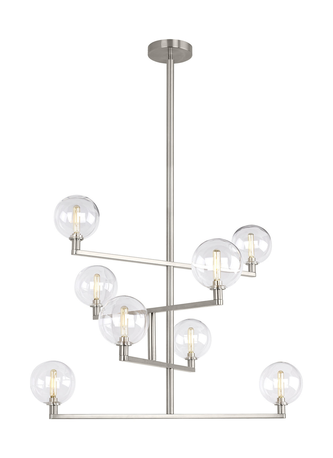 Visual Comfort Modern Gambit 700GMBCS Chandelier Light - Satin Nickel