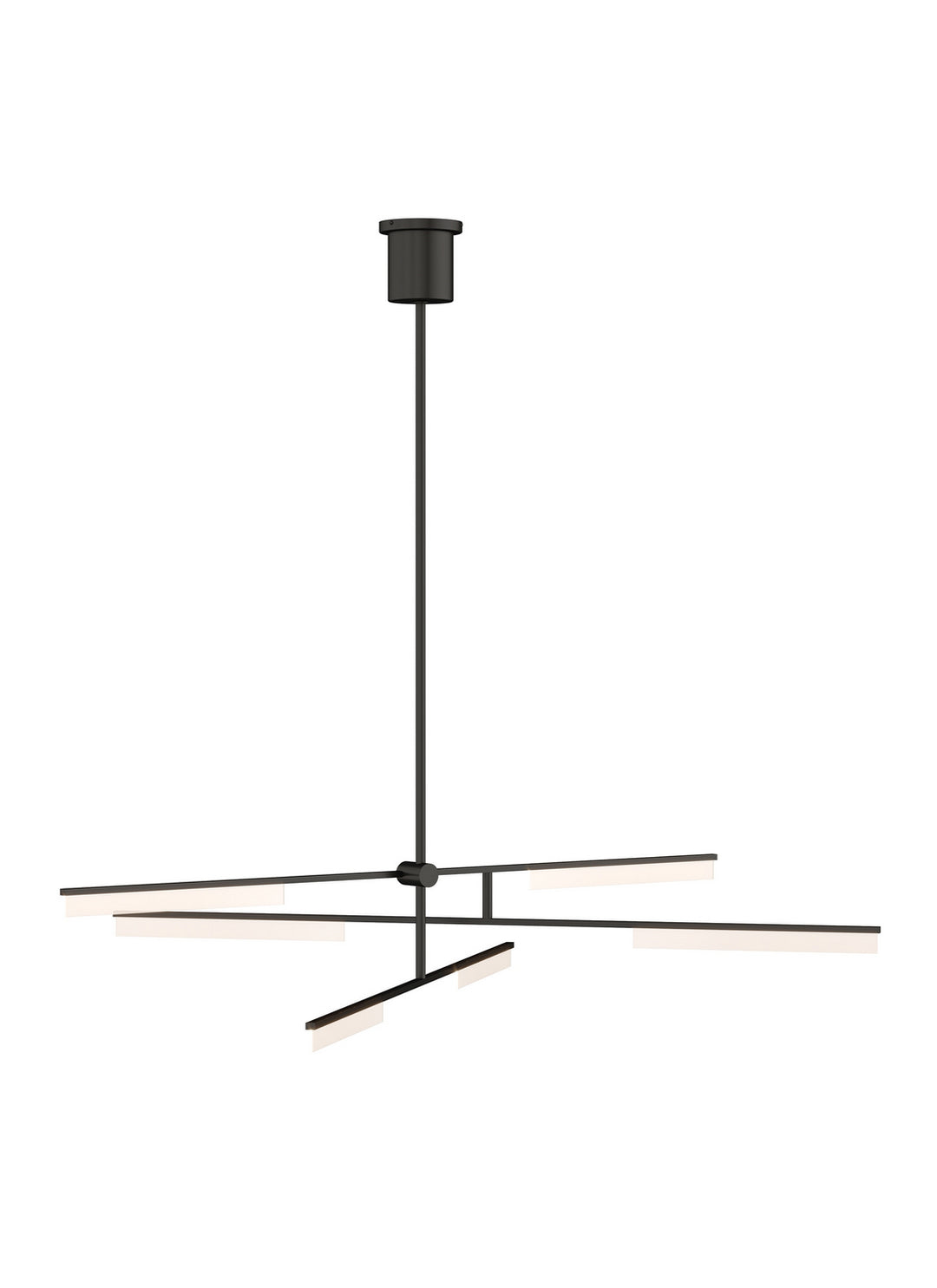 Visual Comfort Modern Klee 700KLE6B-LED930 Chandelier Light - Nightshade Black