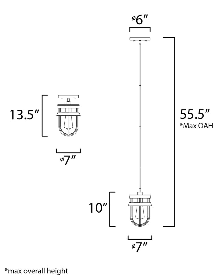 Maxim Lighting 10268CLBK  Breakwater Outdoor Black