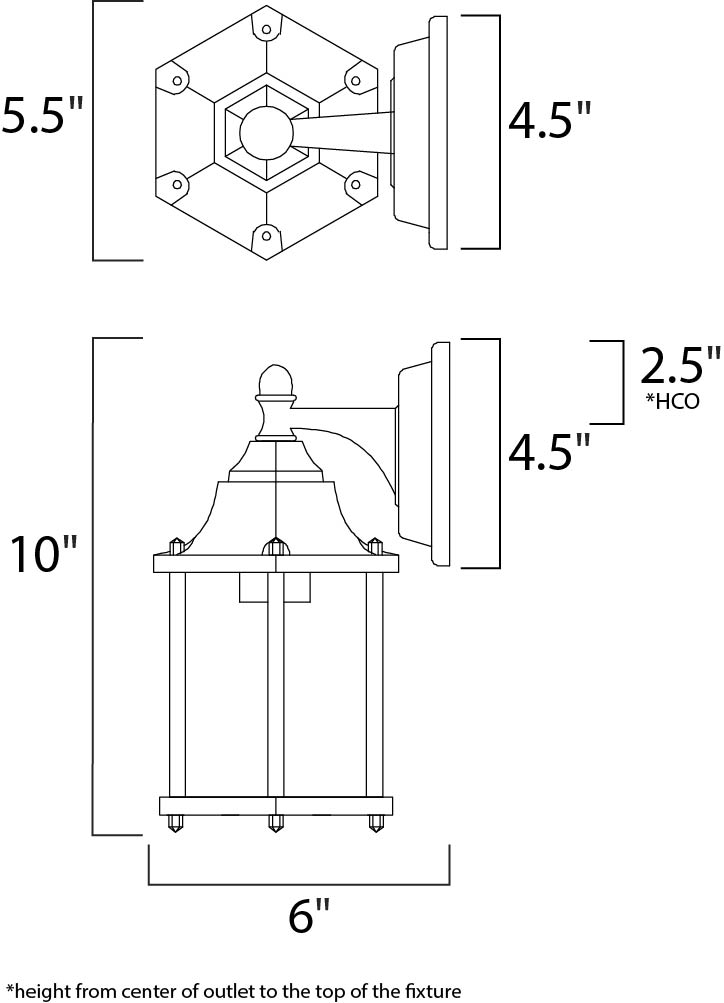 Maxim Lighting 1026RP  Builder Cast Outdoor Rust Patina