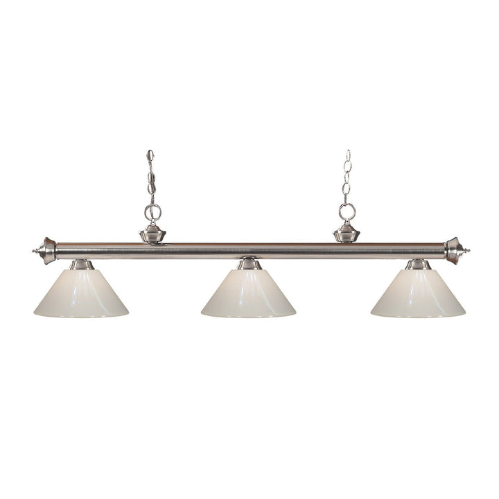 Z-Lite Riviera 100703BN-PWH Pendant Light - Brushed Nickel