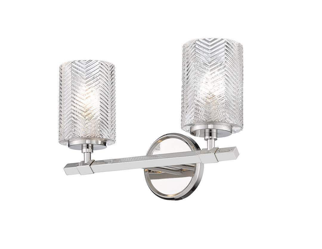 Z-Lite Dover Street 1934-2V-PN Bath Vanity Light 15 in. wide - Polished Nickel