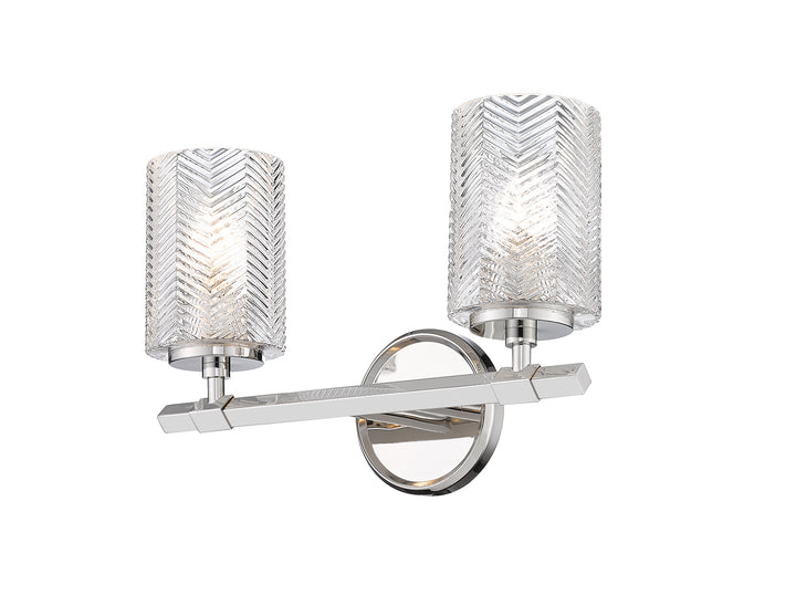 Z-Lite Dover Street 1934-2V-PN Bath Vanity Light 15 in. wide - Polished Nickel