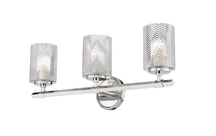 Z-Lite Dover Street 1934-3V-PN Bath Vanity Light 25 in. wide - Polished Nickel