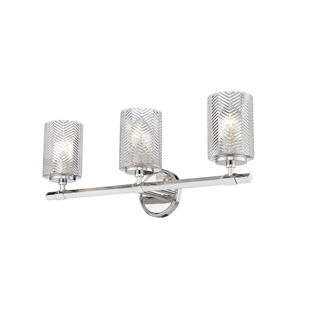 Z-Lite Dover Street 1934-3V-PN Bath Vanity Light 25 in. wide - Polished Nickel