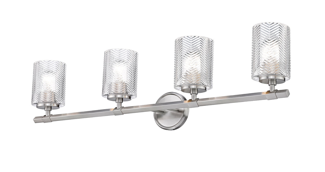Z-Lite Dover Street 1934-4V-BN Bath Vanity Light 33 in. wide - Brushed Nickel