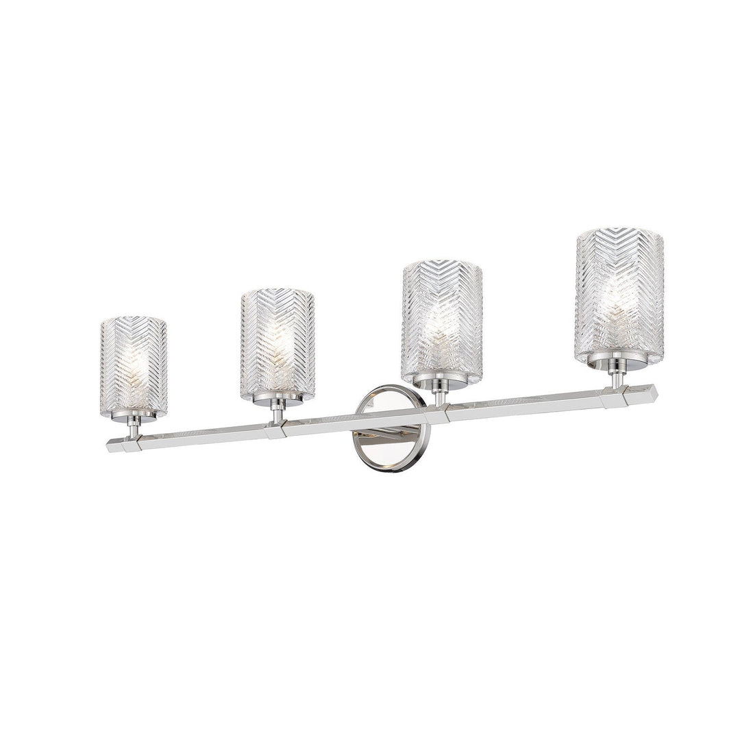 Z-Lite Dover Street 1934-4V-PN Bath Vanity Light 33 in. wide - Polished Nickel