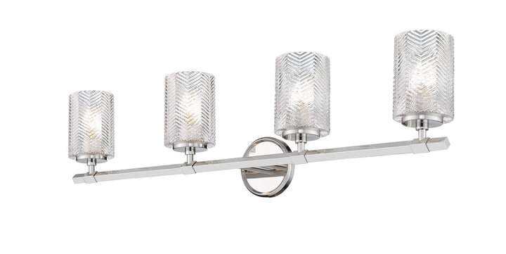 Z-Lite Dover Street 1934-4V-PN Bath Vanity Light 33 in. wide - Polished Nickel