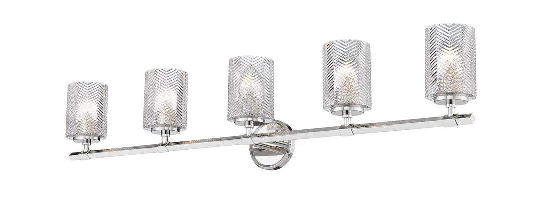 Z-Lite Dover Street 1934-5V-PN Bath Vanity Light 42 in. wide - Polished Nickel
