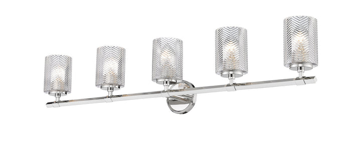 Z-Lite Dover Street 1934-5V-PN Bath Vanity Light 42 in. wide - Polished Nickel