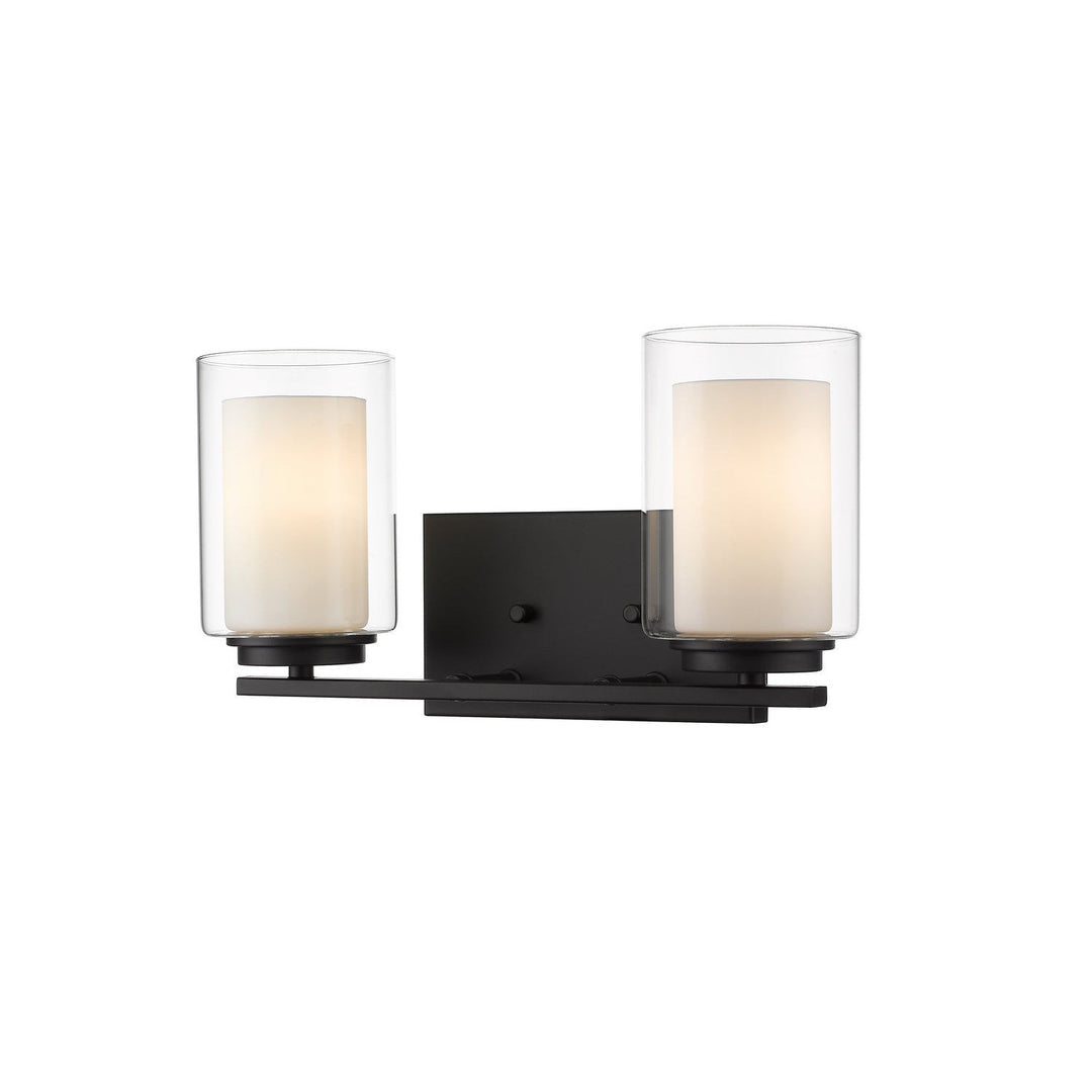 Z-Lite Willow 426-2V-MB Bath Vanity Light 15 in. wide - Matte Black