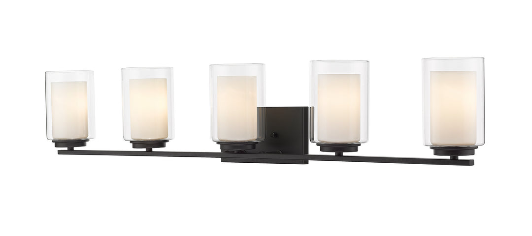 Z-Lite Willow 426-5V-MB Bath Vanity Light 41 in. wide - Matte Black