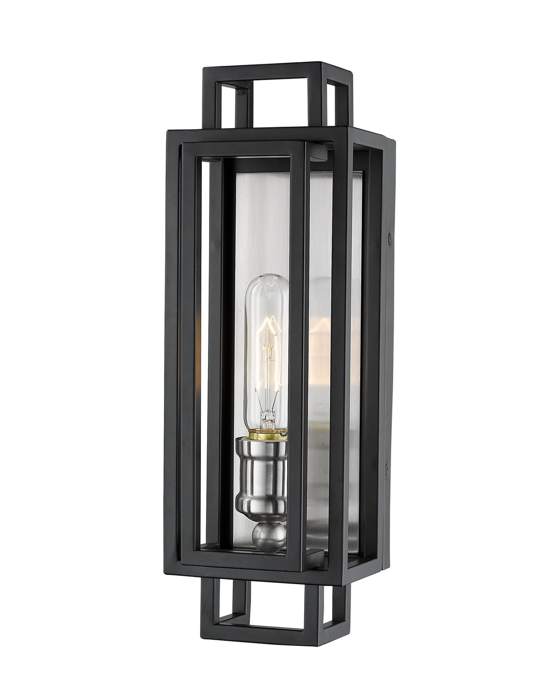 Z-Lite Titania 454-1S-BK-BN Wall Sconce Light - Black / Brushed Nickel
