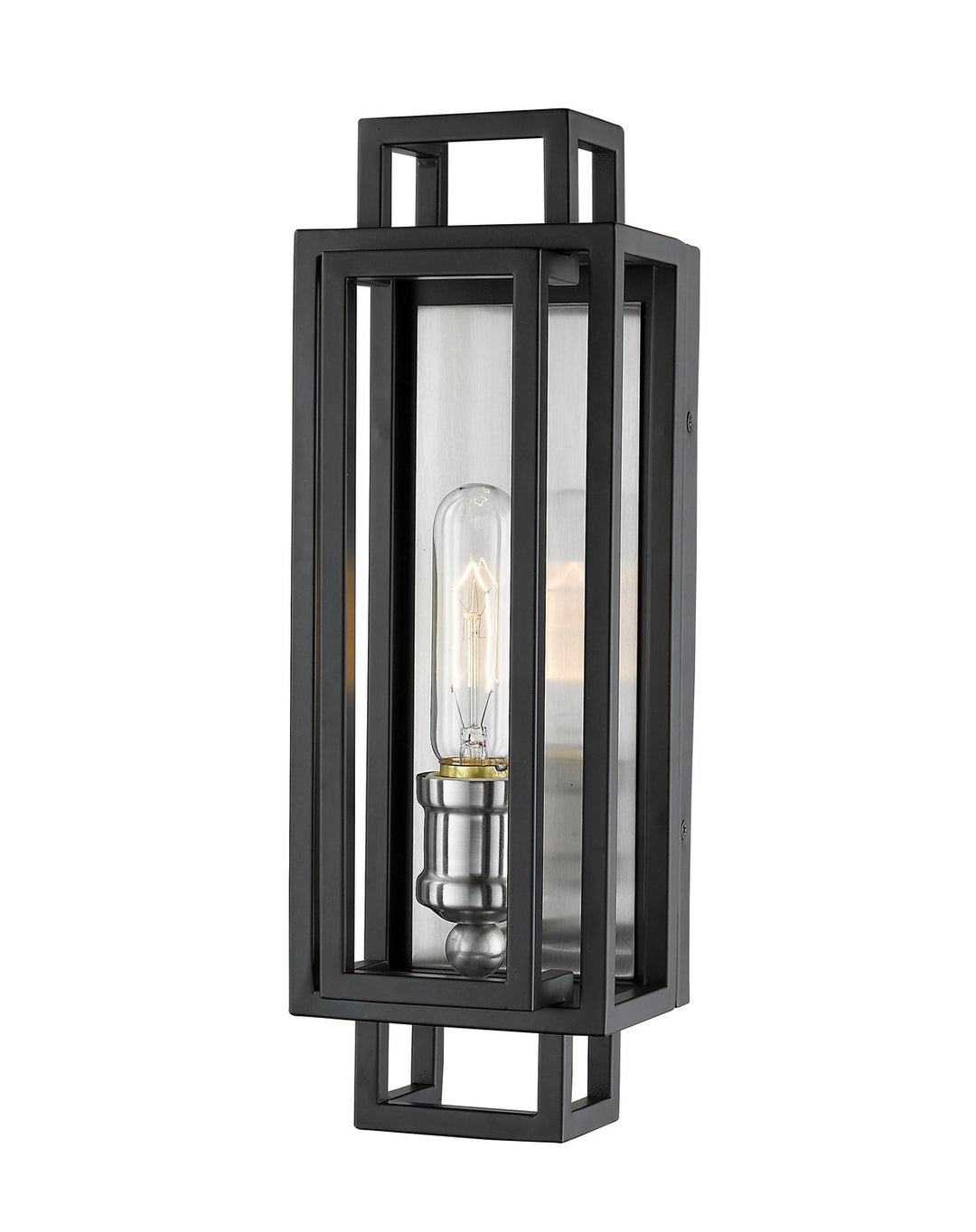 Z-Lite Titania 454-1S-BK-BN Wall Sconce Light - Black / Brushed Nickel