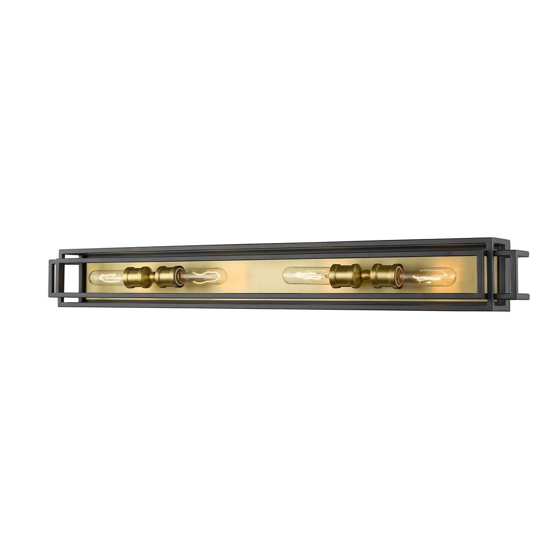 Z-Lite Titania 454-4V-BRZ-OBR Bath Vanity Light 40 in. wide - Bronze / Olde Brass