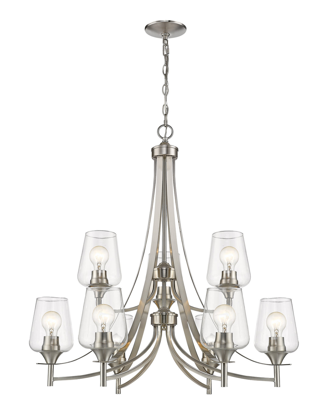 Z-Lite Joliet 473-9BN Chandelier Light - Brushed Nickel