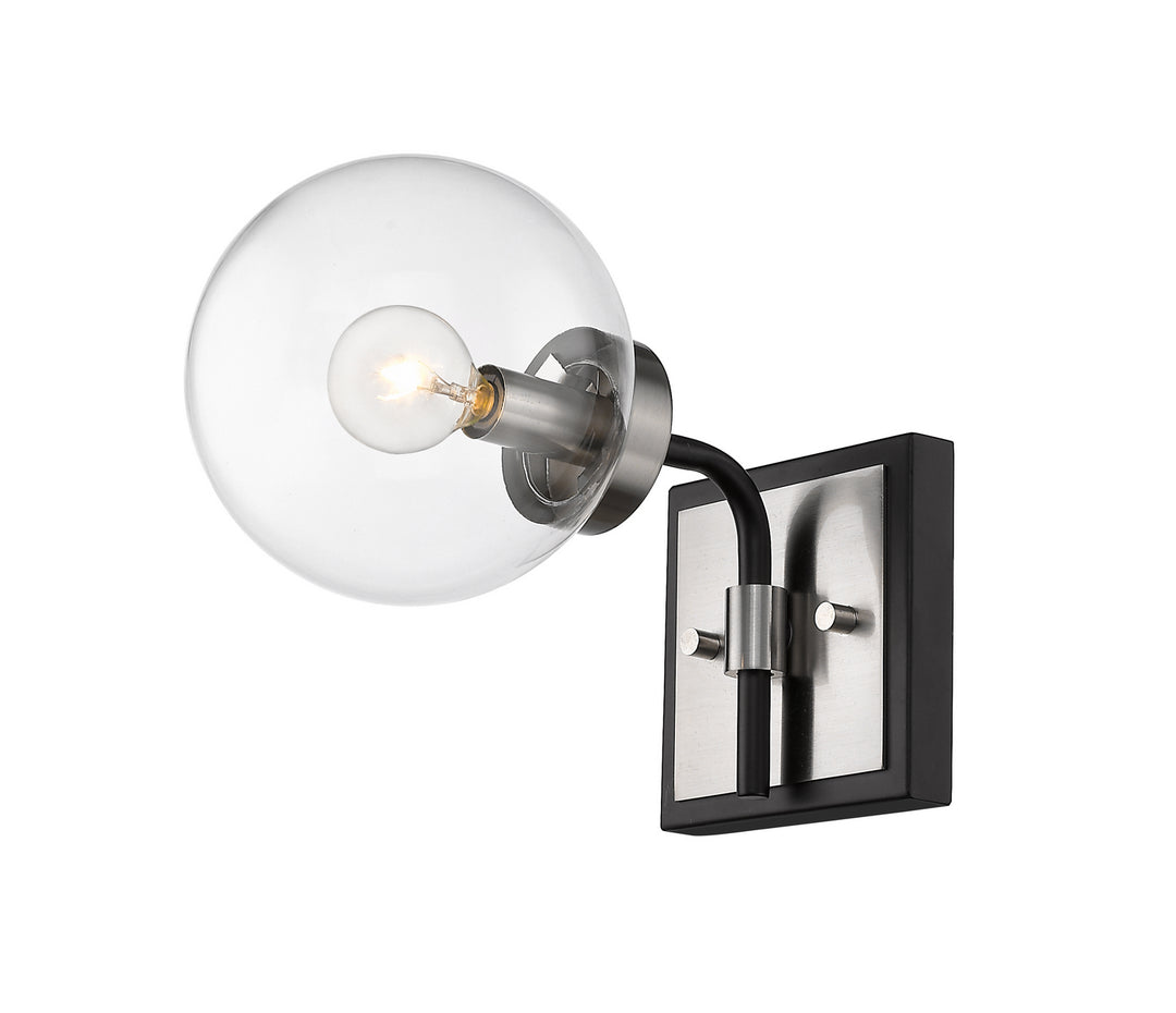 Z-Lite Parsons 477-1S-MB-BN Wall Sconce Light - Matte Black / Brushed Nickel