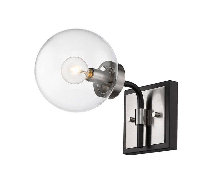 Z-Lite Parsons 477-1S-MB-BN Wall Sconce Light - Matte Black / Brushed Nickel