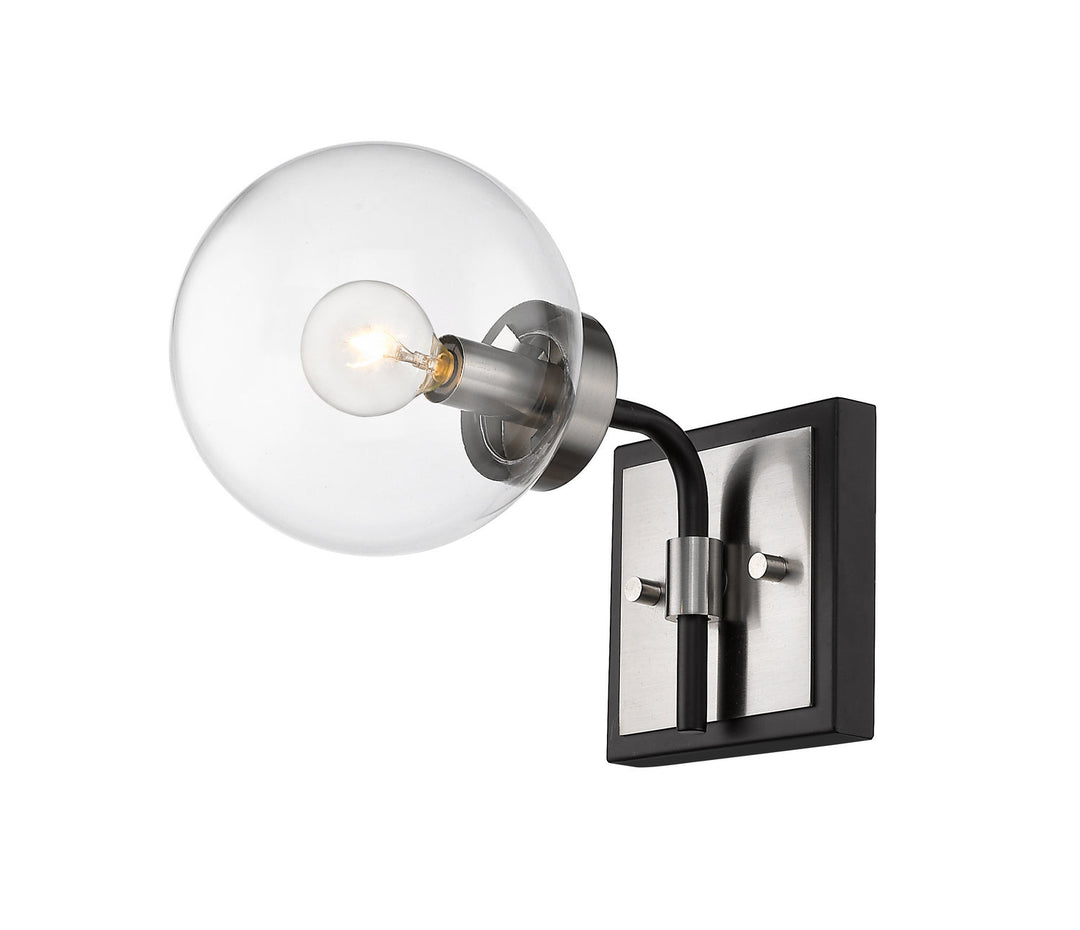 Z-Lite Parsons 477-1S-MB-BN Wall Sconce Light - Matte Black / Brushed Nickel