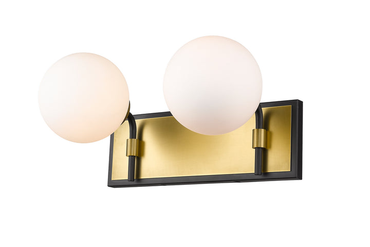 Z-Lite Parsons 477-2V-MB-OBR Bath Vanity Light 16 in. wide - Matte Black / Olde Brass