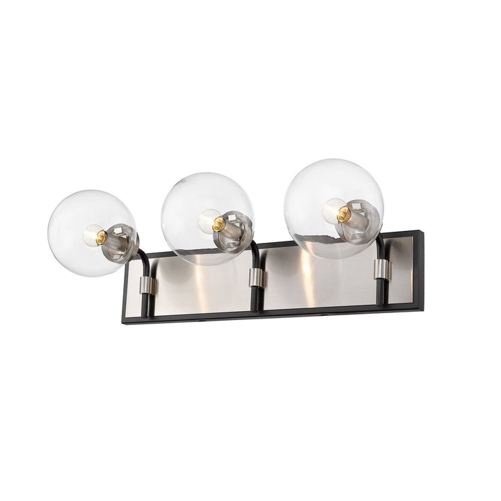 Z-Lite Parsons 477-3V-MB-BN Bath Vanity Light 24 in. wide - Matte Black / Brushed Nickel