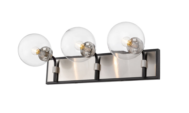 Z-Lite Parsons 477-3V-MB-BN Bath Vanity Light 24 in. wide - Matte Black / Brushed Nickel